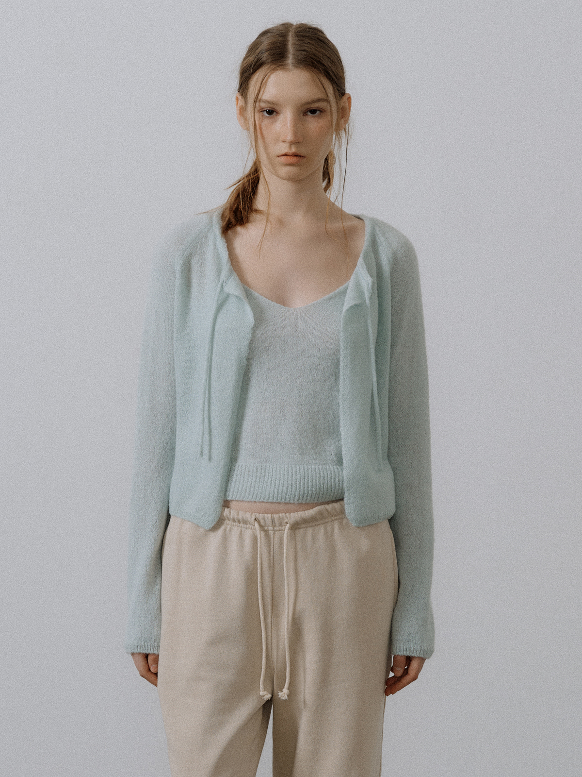 Mohair ribbon cardigan set [FRSP05CD06]_Mint