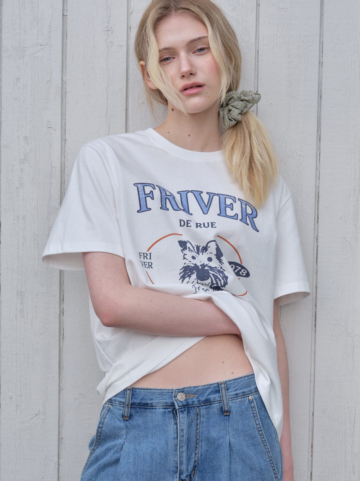 Vacation puppy logo t-shirt [FRSP08TS16]_Ivory