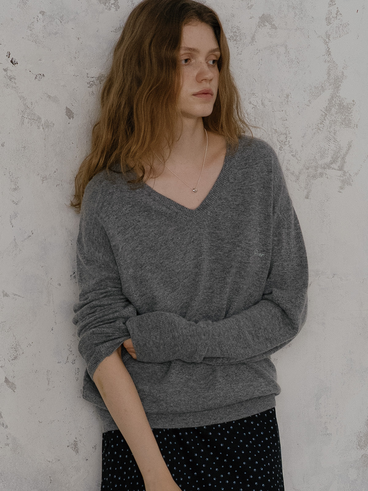 Friver v-neck knit FRFA01NT07_Gray