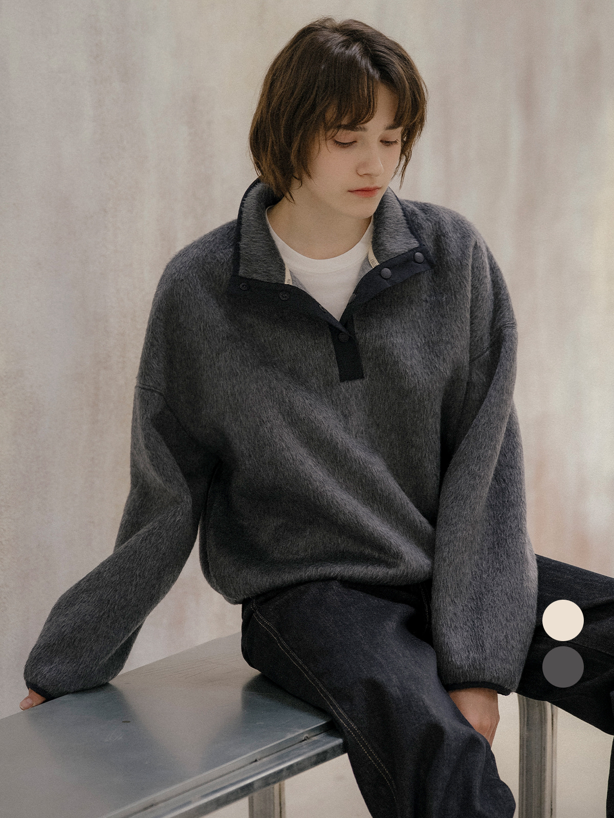 【購入特典】Wool blended half anorak [FRFA03LT03]_2color