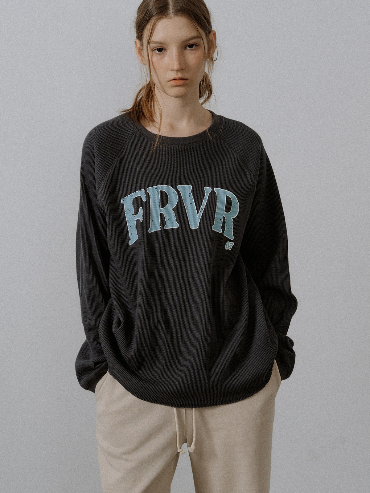 Friver logo waffle t-shirt [FRSP05LT05]_Charcoal