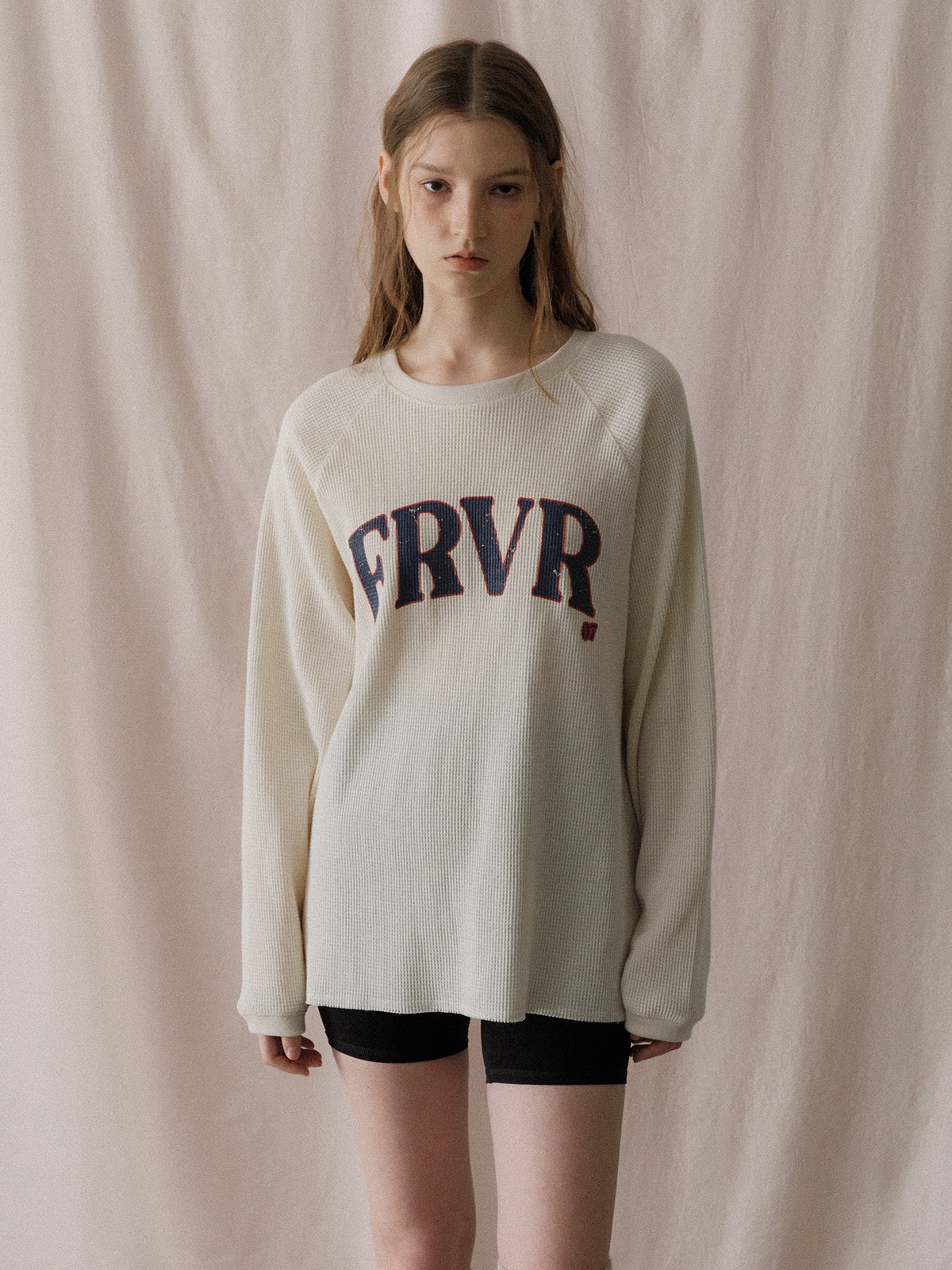 Friver logo waffle t-shirt [FRSP05LT04]_Cream