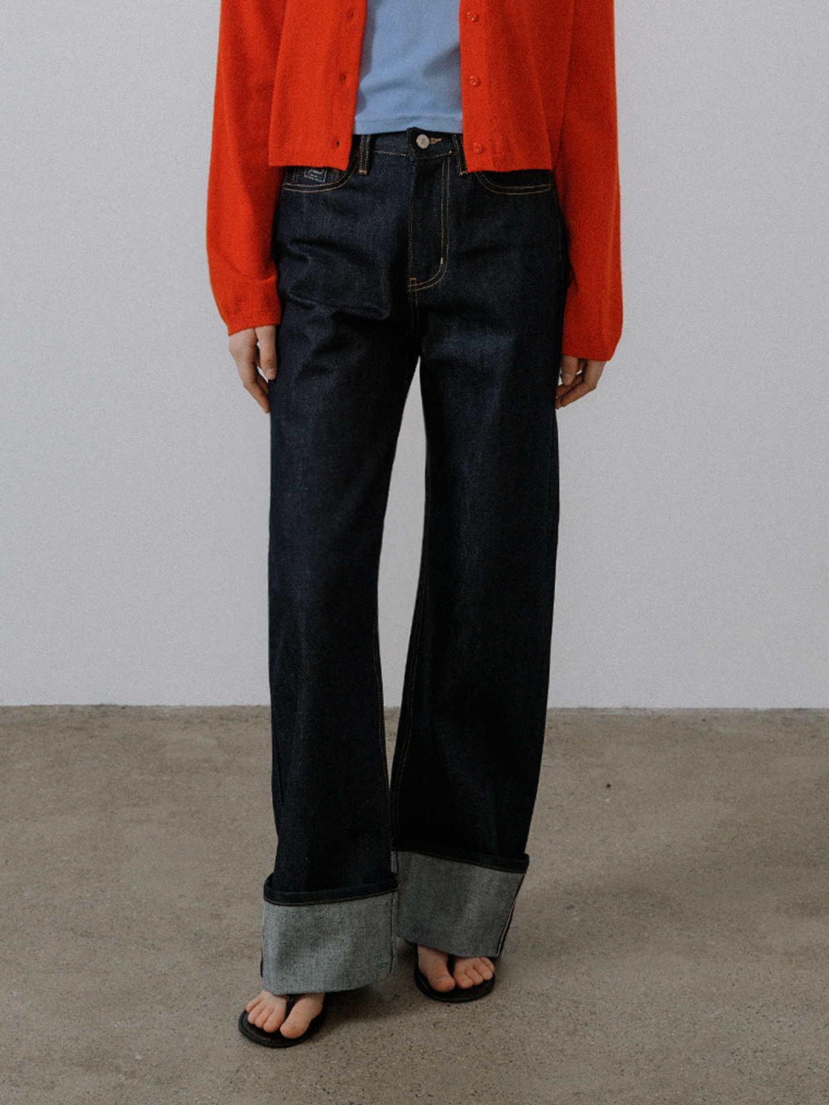 Selvedge roll-up denim pants [FRFA03DP01]_Indigo