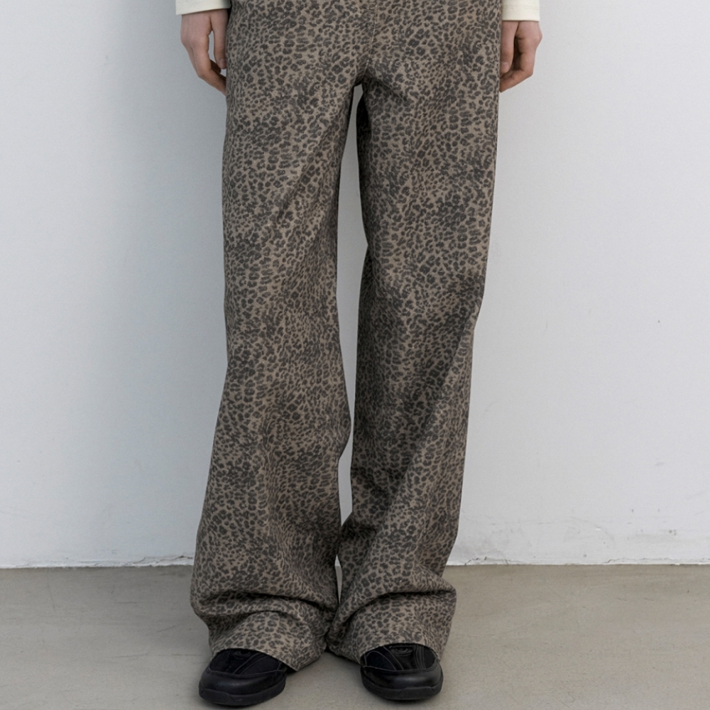 (PT-5795)BILLI LEOPARD WIDE LEG PANTS