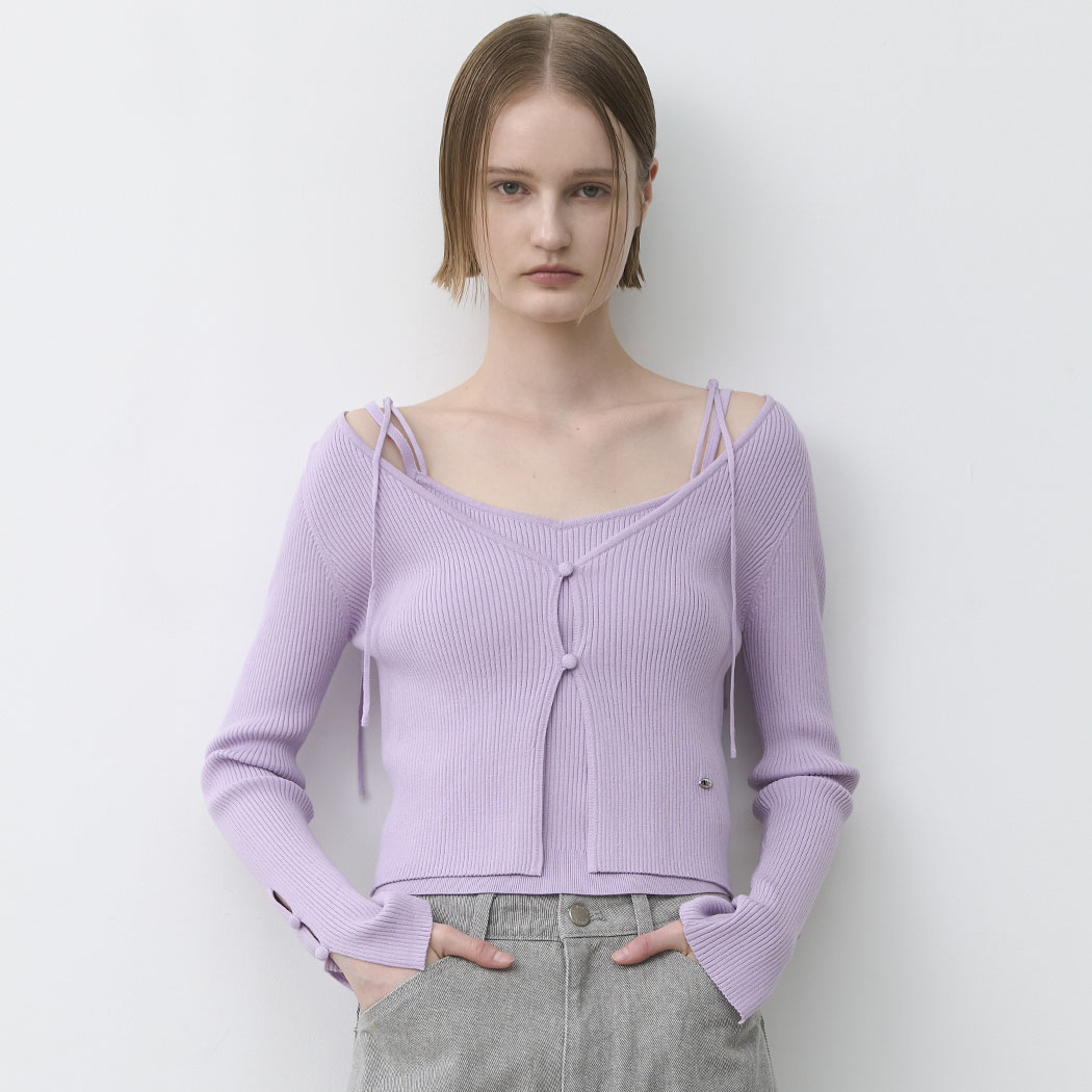 CD-2186)LIS KNIT TOP CARDIGAN SET S | ファッション通販サイト