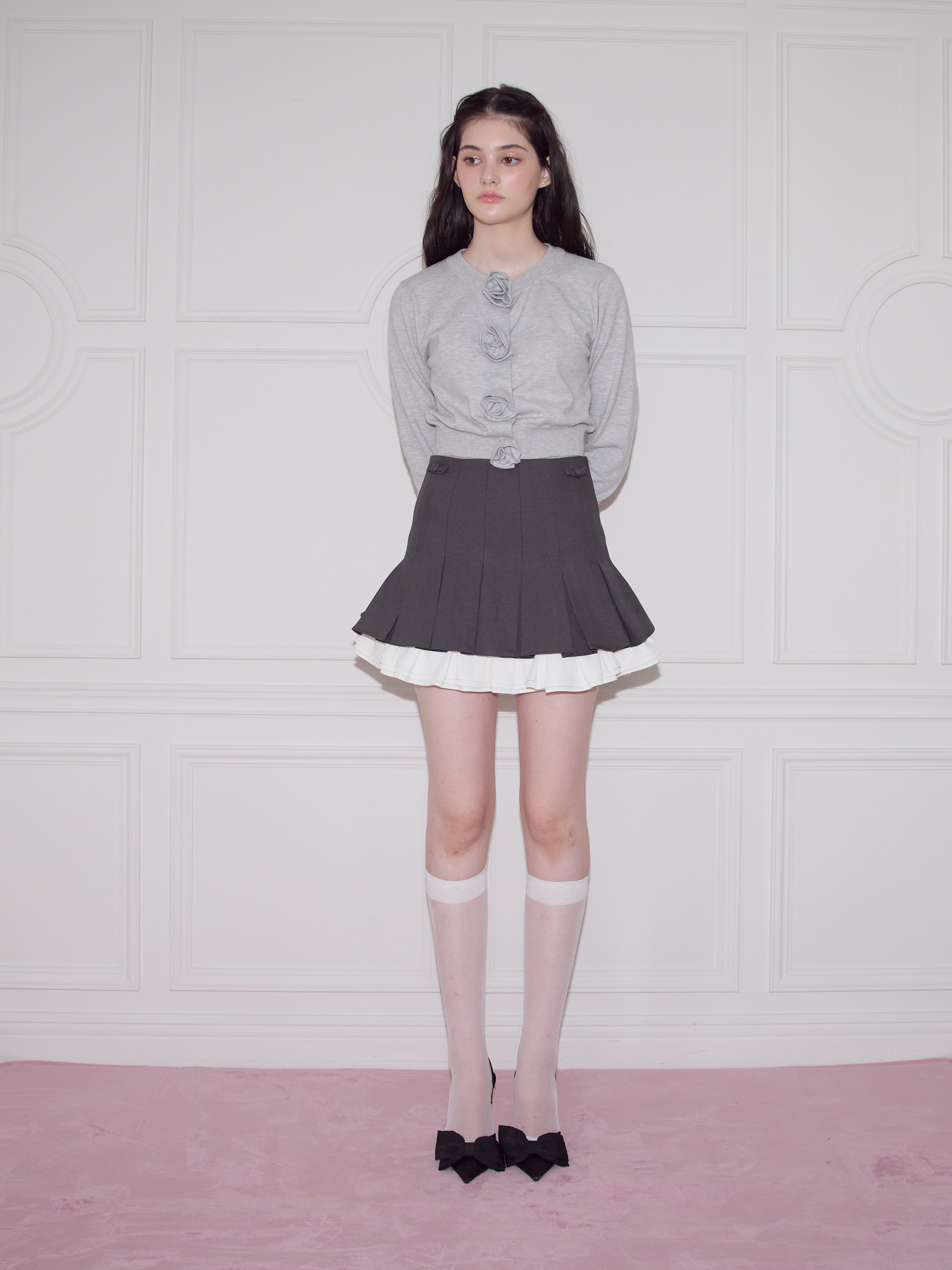 Ribbon pleats frill mini skirt | ファッション通販サイト NUGU