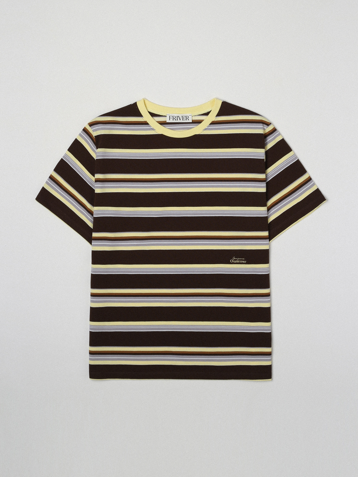 Friver multi stripe t-shirt [FRSP07TS01]_Brown