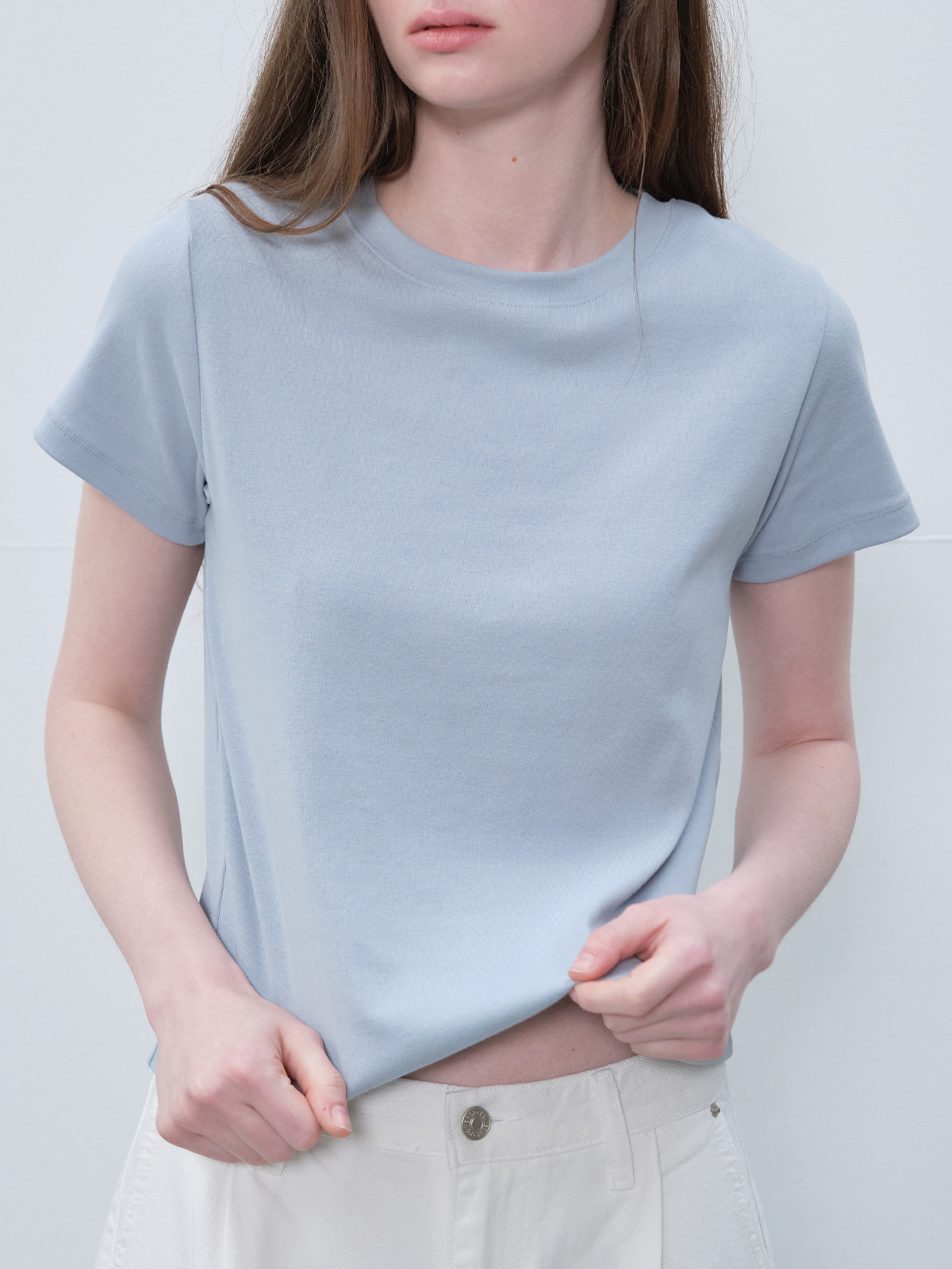 Label basic half t-shirt [FRSP06TS03]_Sky blue