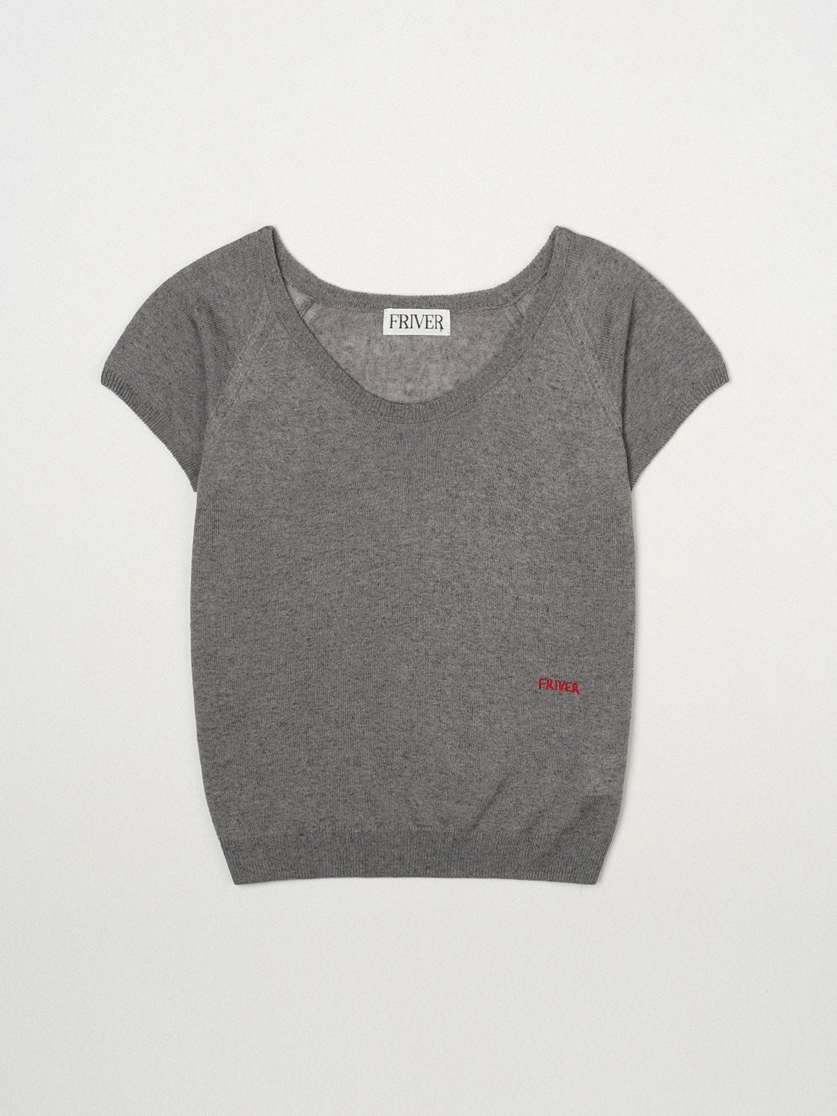 Linen raglan u-neck knit [FRSP07TN05]_Dark gray