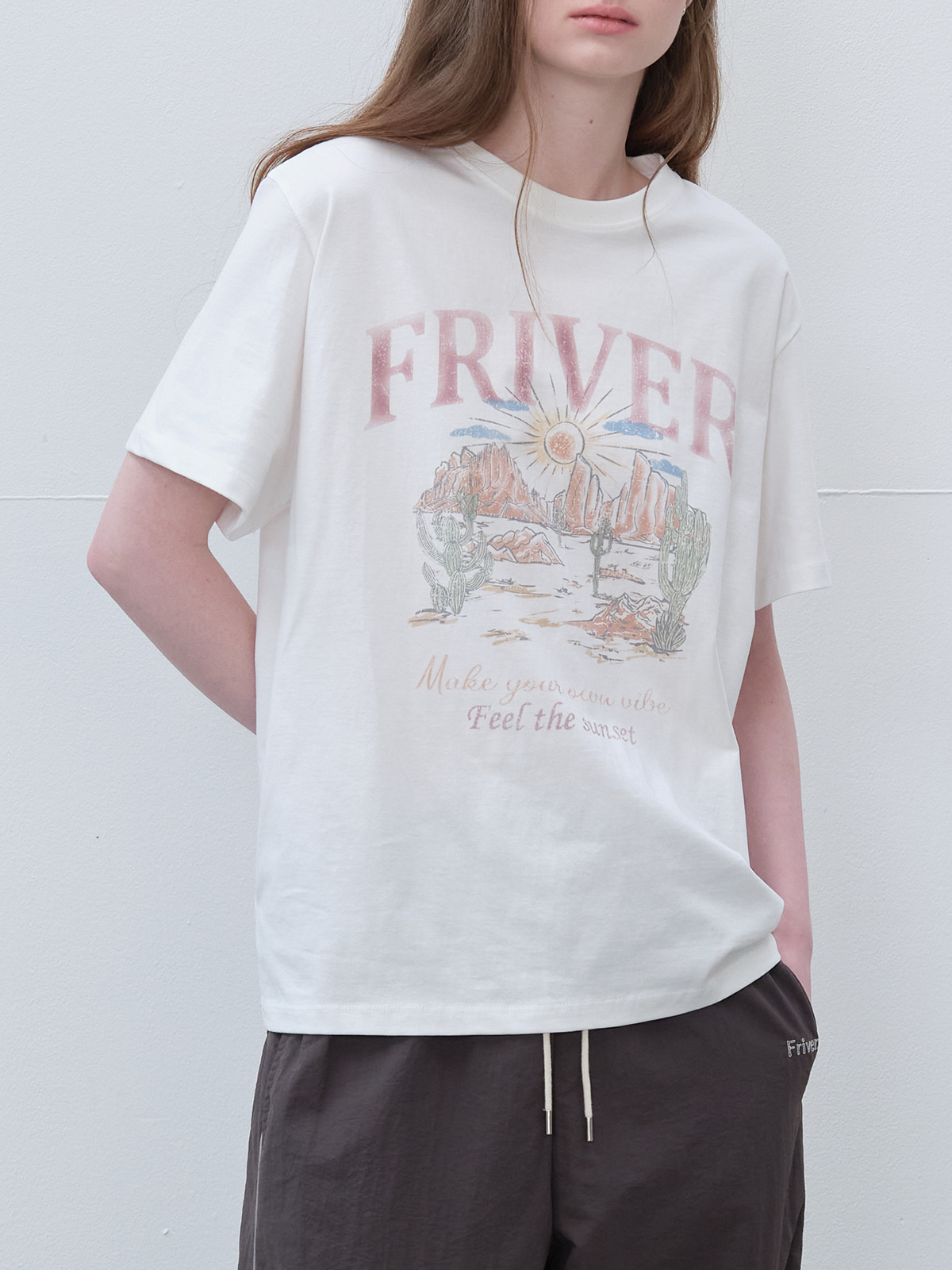 Friver sunset graphic t-shirt [FRSP06TS10]_White