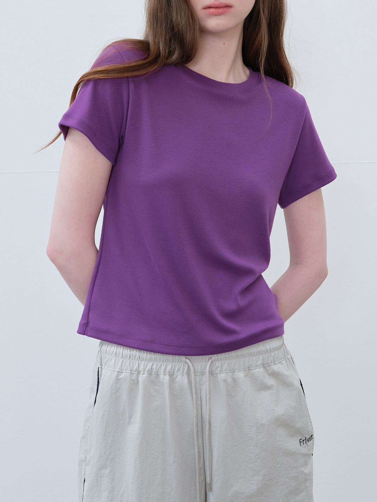 Label basic half t-shirt [FRSP06TS05]_Purple