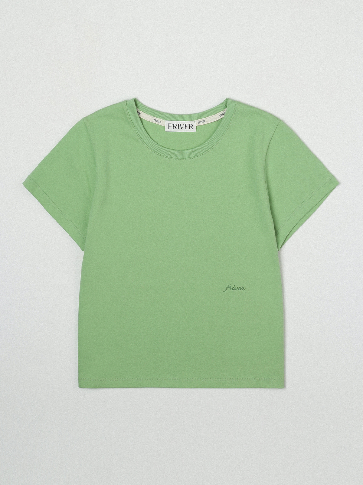 Basic logo round t-shirt [FRSP07TS05]_Light green