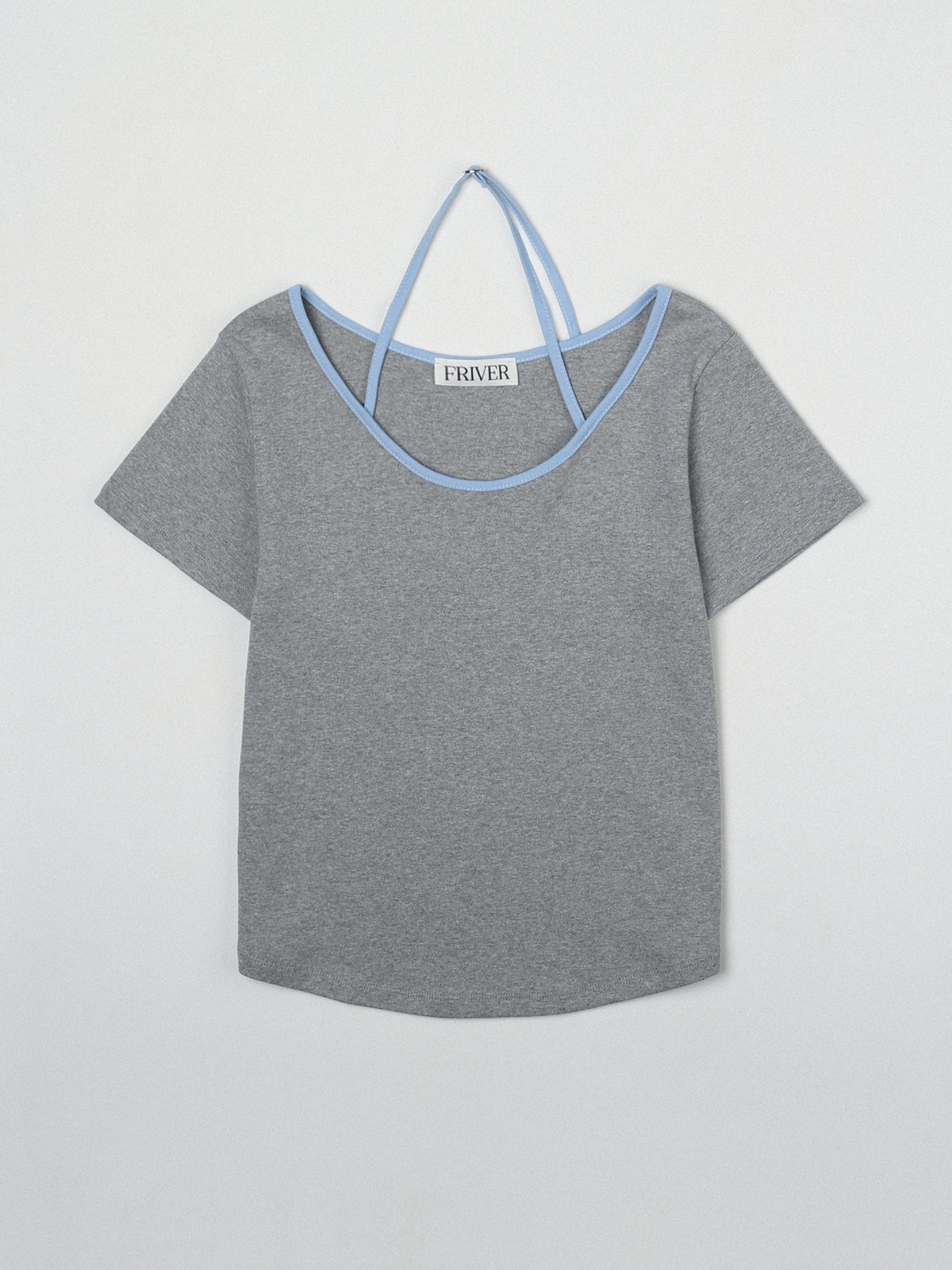Halter strap ringer t-shirt [FRSP07TS22]_Gray