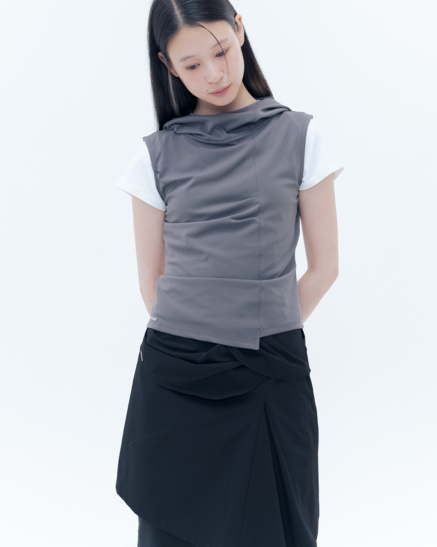 ★ MISEKI SEOUL★ Draped shirt skirt pants SET BLACK MSK251 misekiseoul | How to styling Draped shirt skirt pants SET