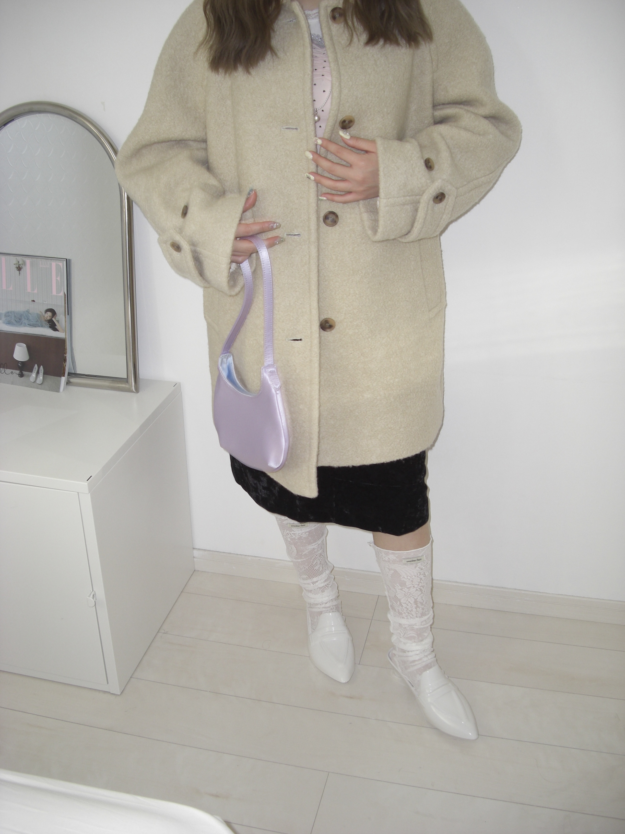 [yang x Atelier Nain] (CT-1470)FLUFFY WOOL BOUCLE COAT