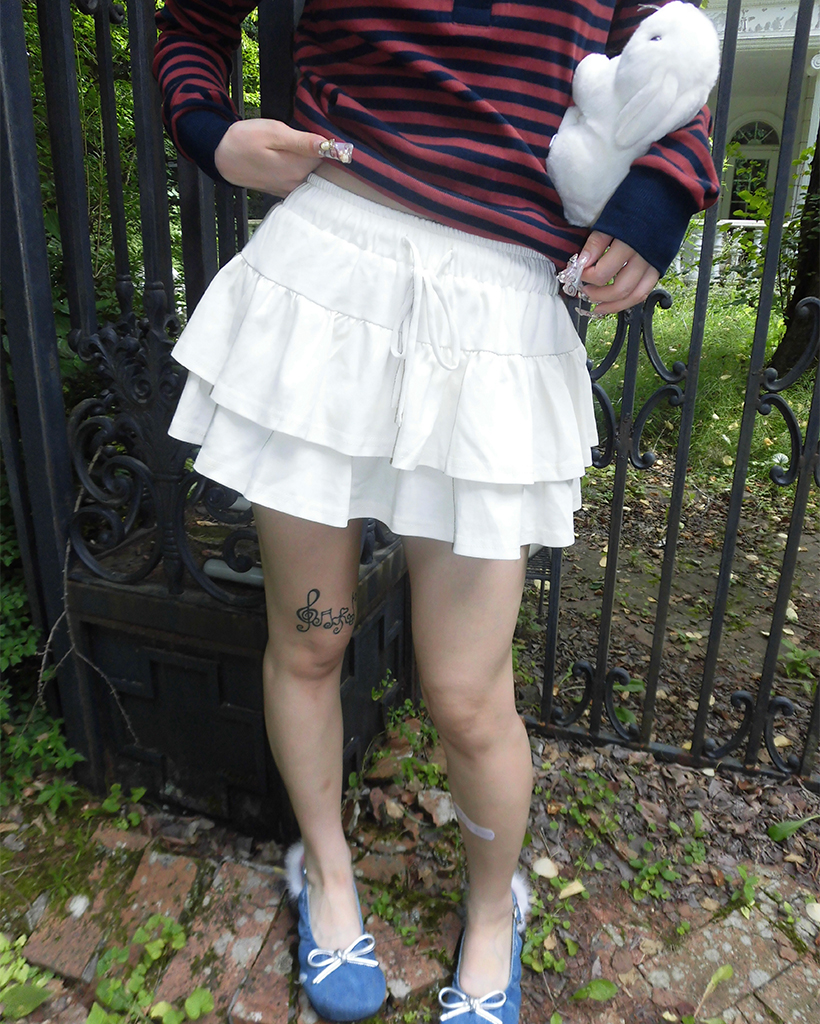 フリルティアードミニスカートパンツ | ファッション通販サイト NUGU