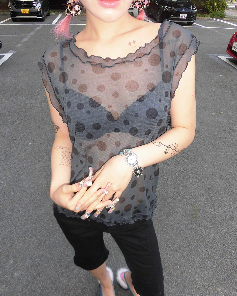 sheller スカラップヘム ノースリーブ M sheller スカラップヘム ノースリーブ M sheller スカラップヘム