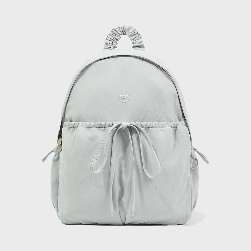 CLOVER HEART SHIRRING NYLON BACK PACK - BK | ファッション