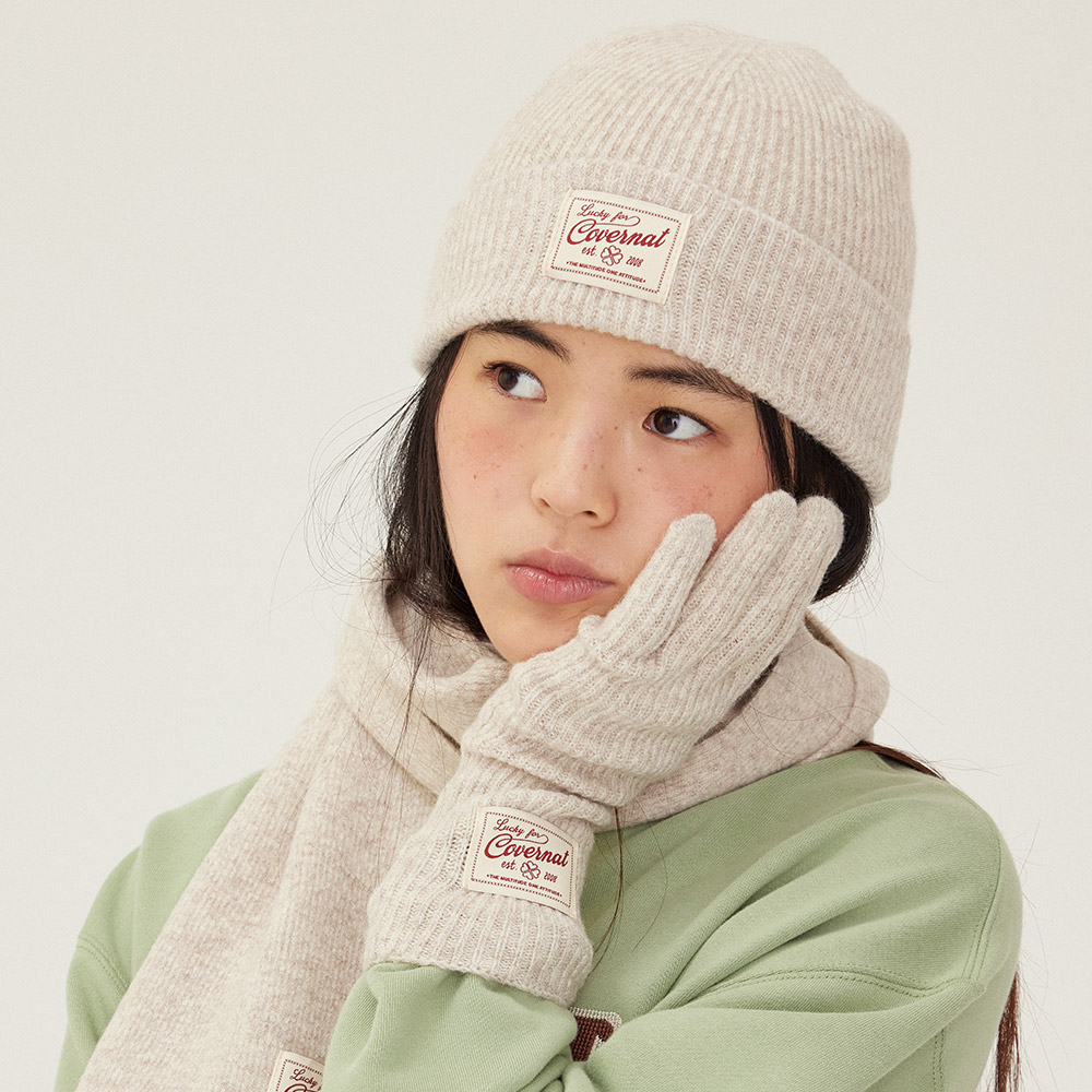 ドゥロワー 3Gシャギーニットジレ LookBook掲載 23AW ホワイト ラメ