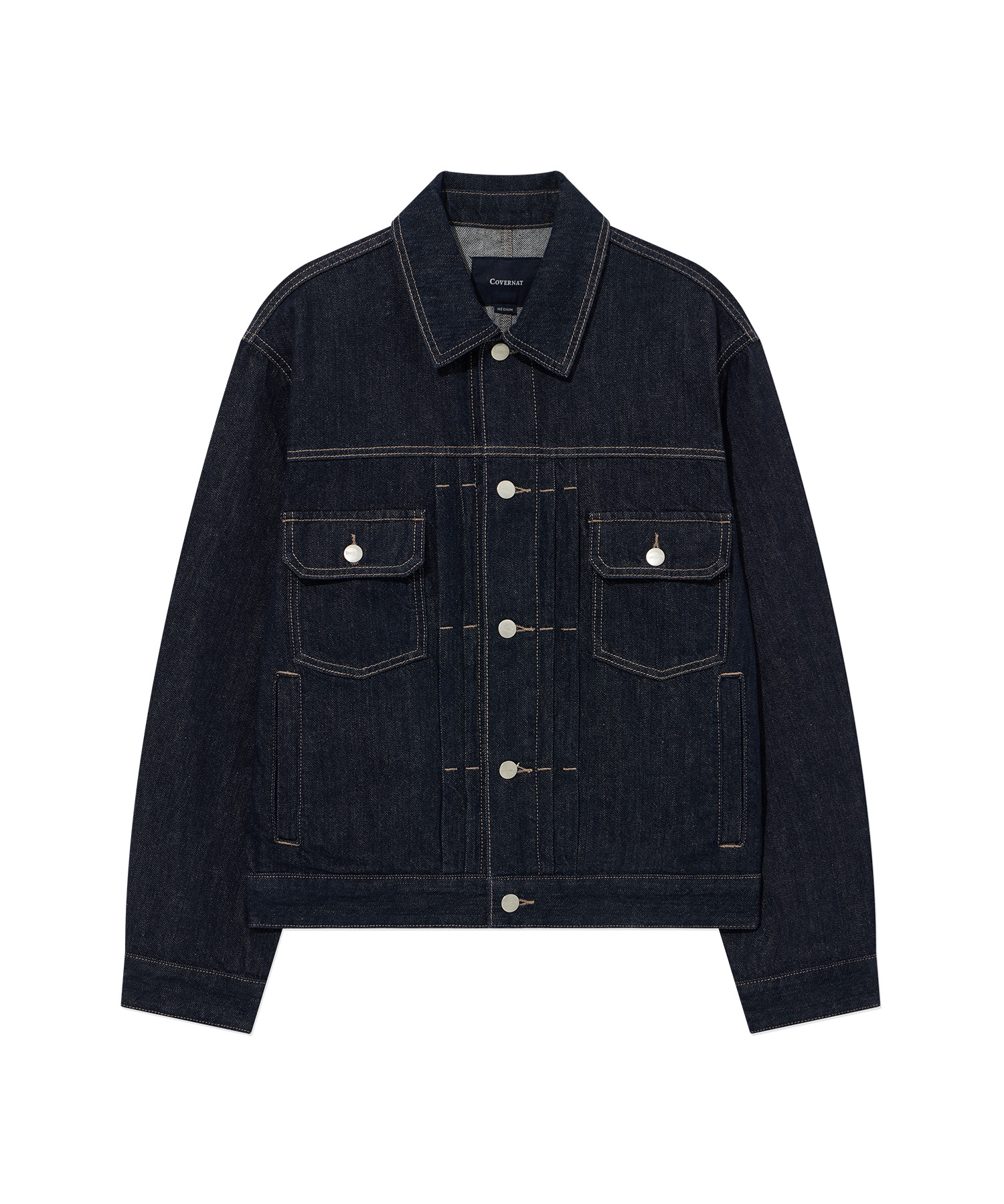 ONE WASHED DENIM JACKET - Indigo