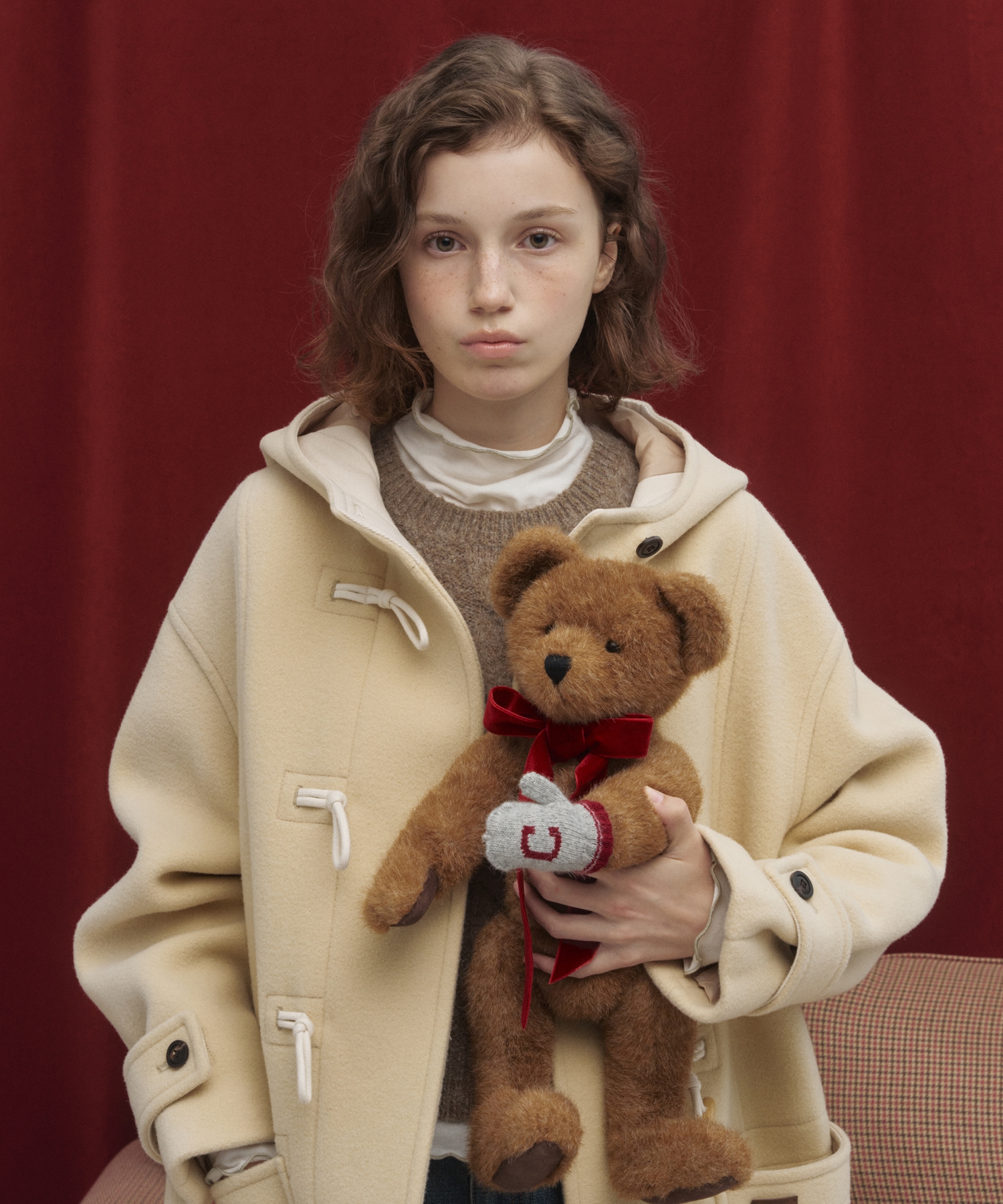 WOMAN EDIN WOOL DUFFLE COAT - Butter