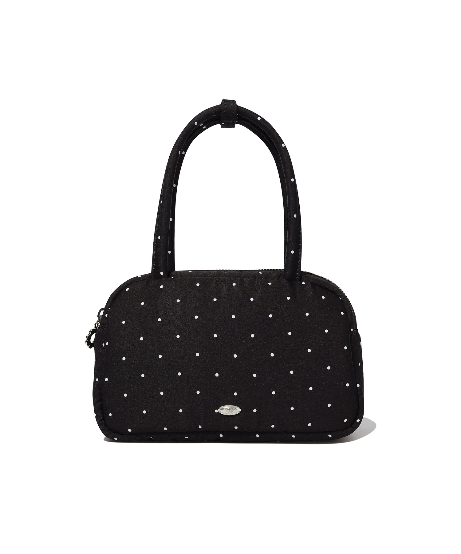 WOMEN CLOVER HEART DOT TOTE BAG - Black