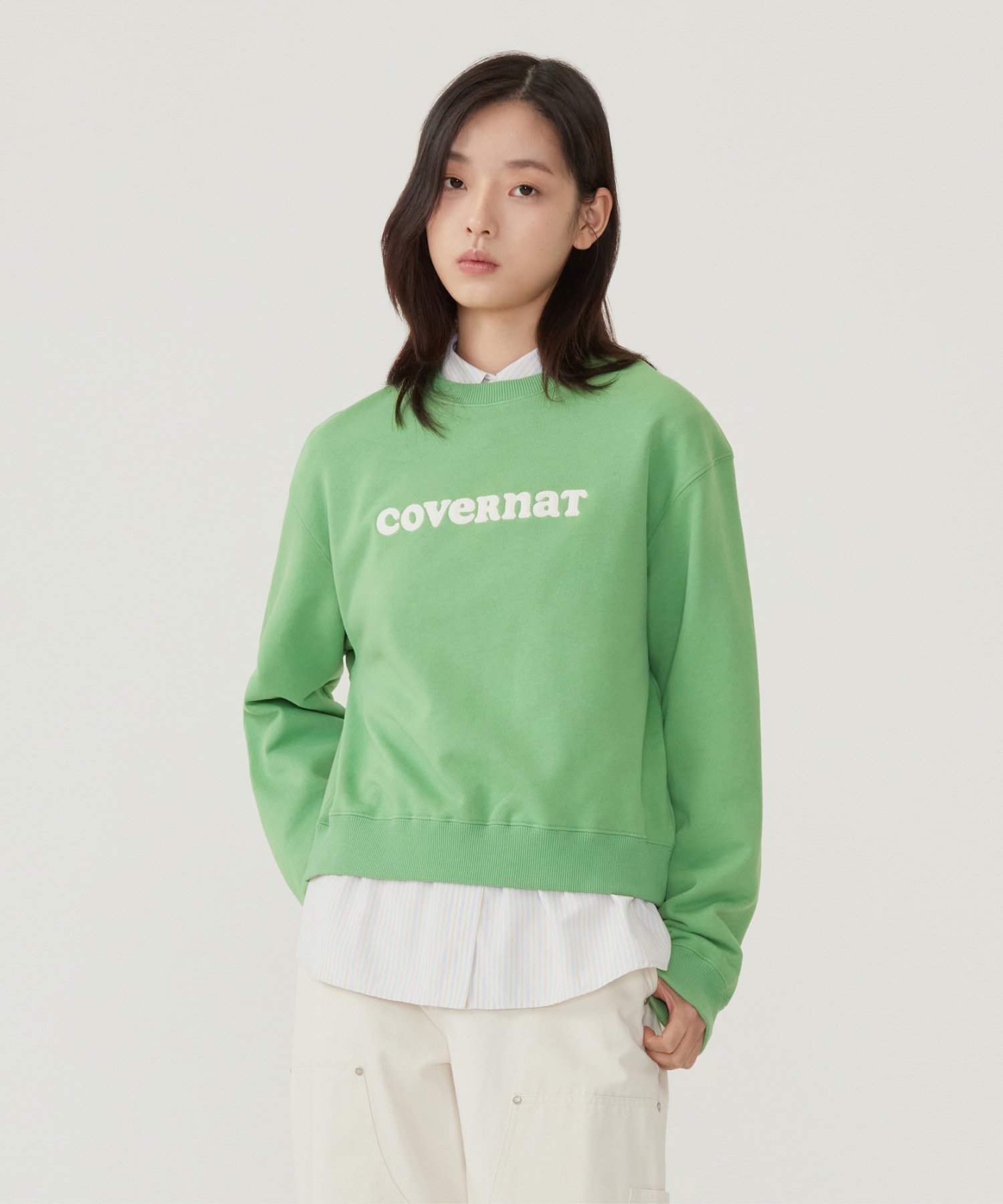 WOMEN COOPER LOGO SWEATSHIRT - Green