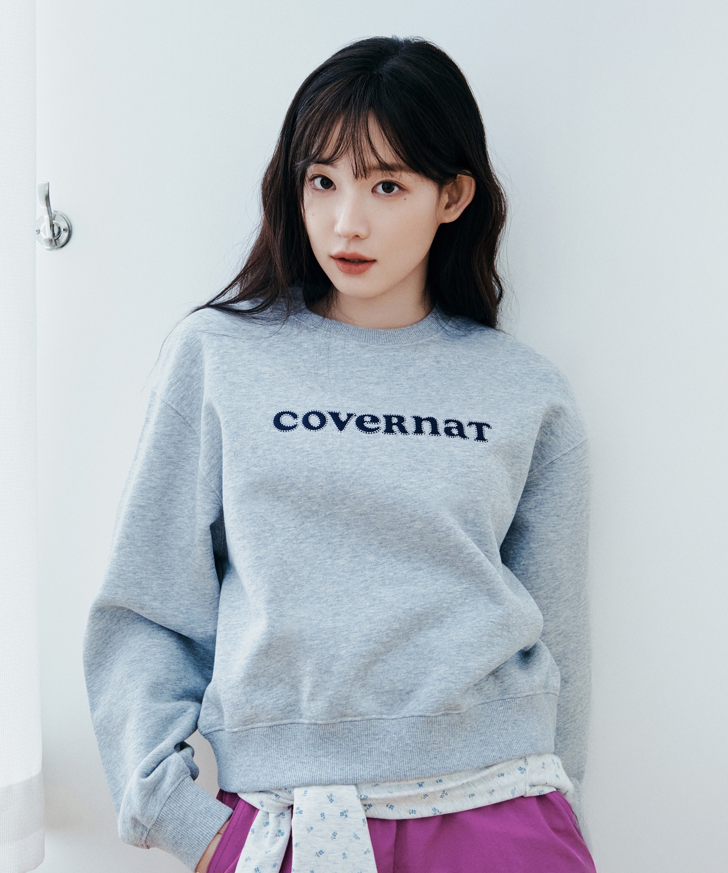 WOMEN COOPER LOGO SWEATSHIRT - Melange Gray