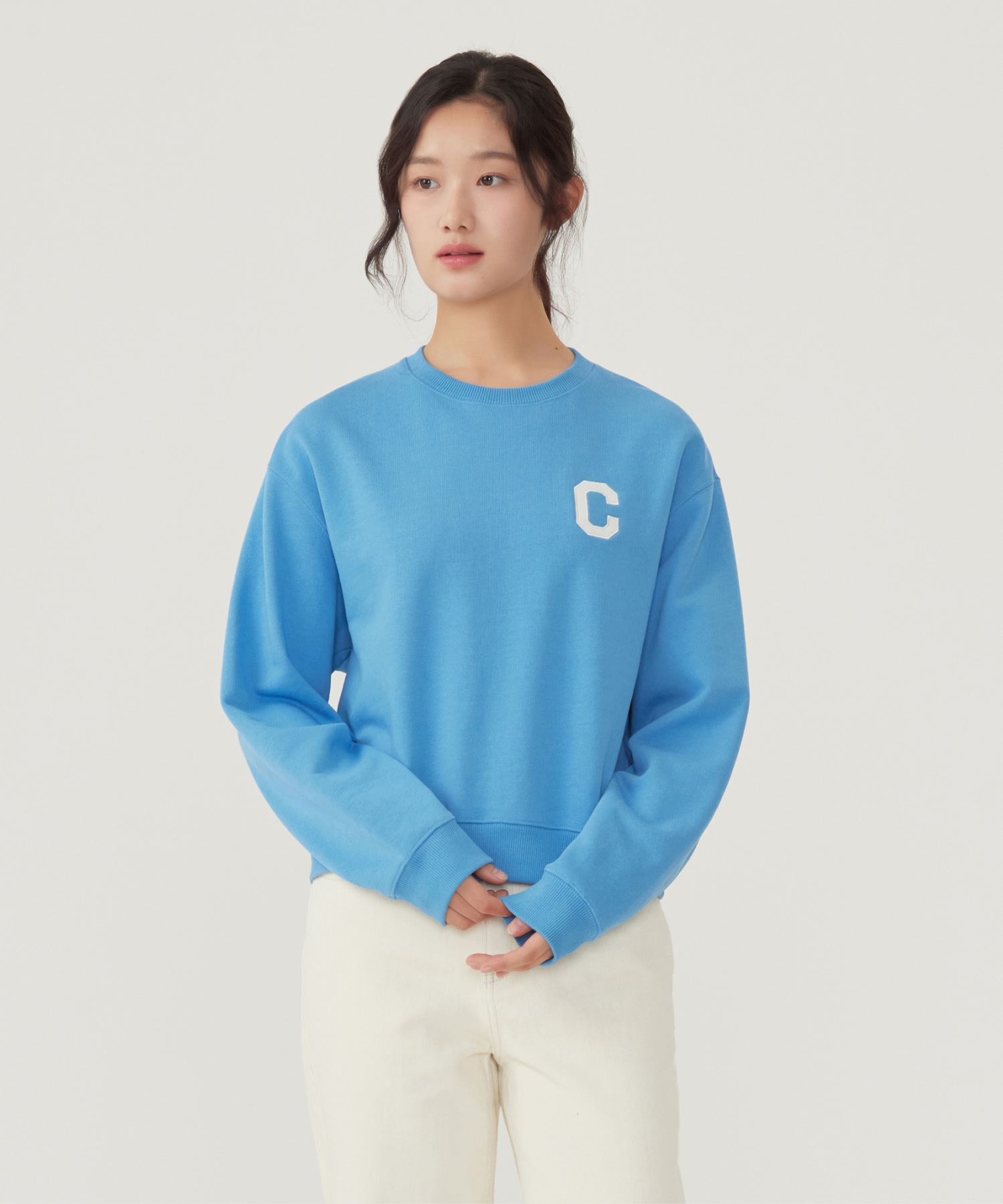 WOMEN C-LOGO SWEATSHIRT - Blue