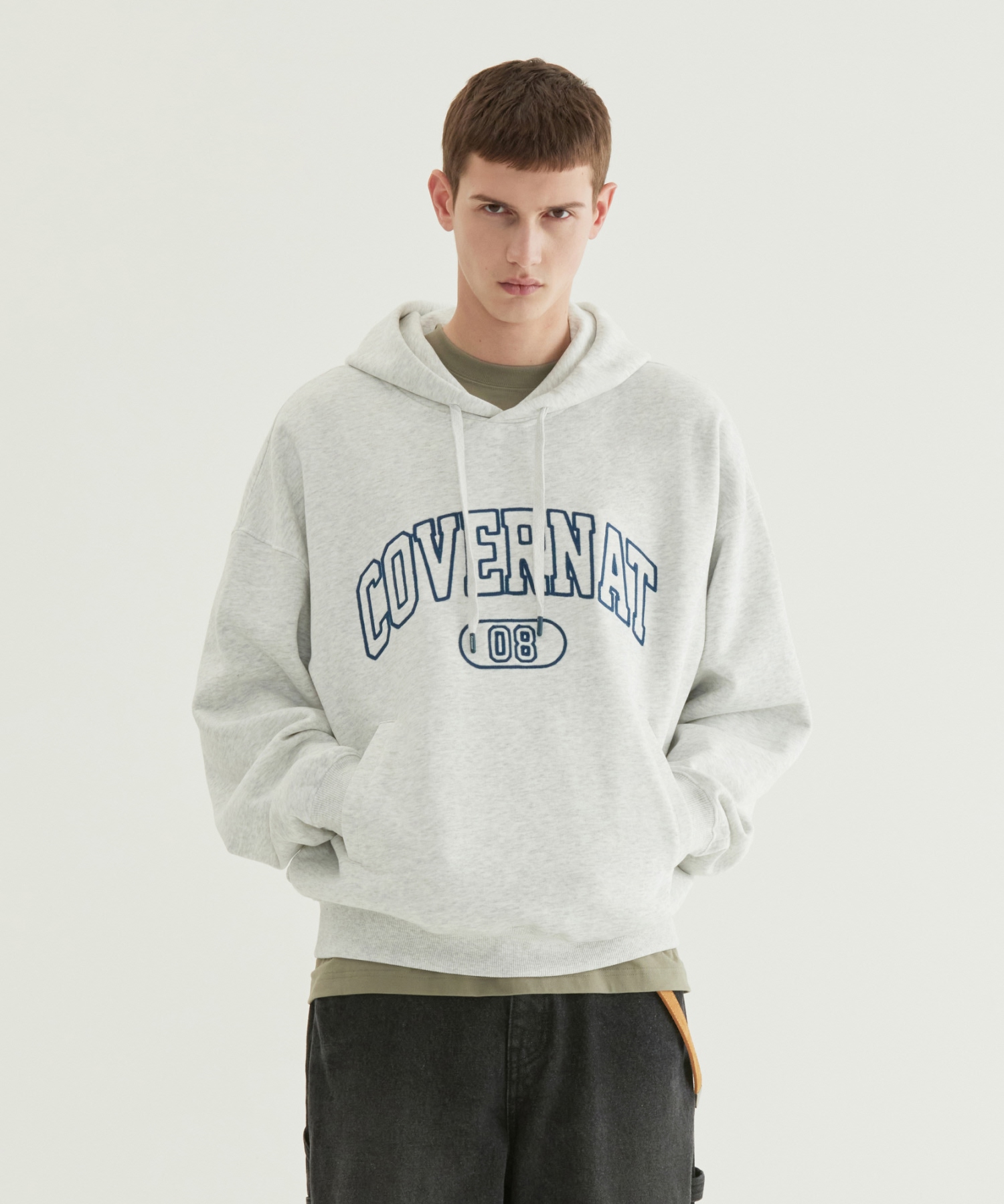 ARCH LOGO HOODIE - Heather Gray