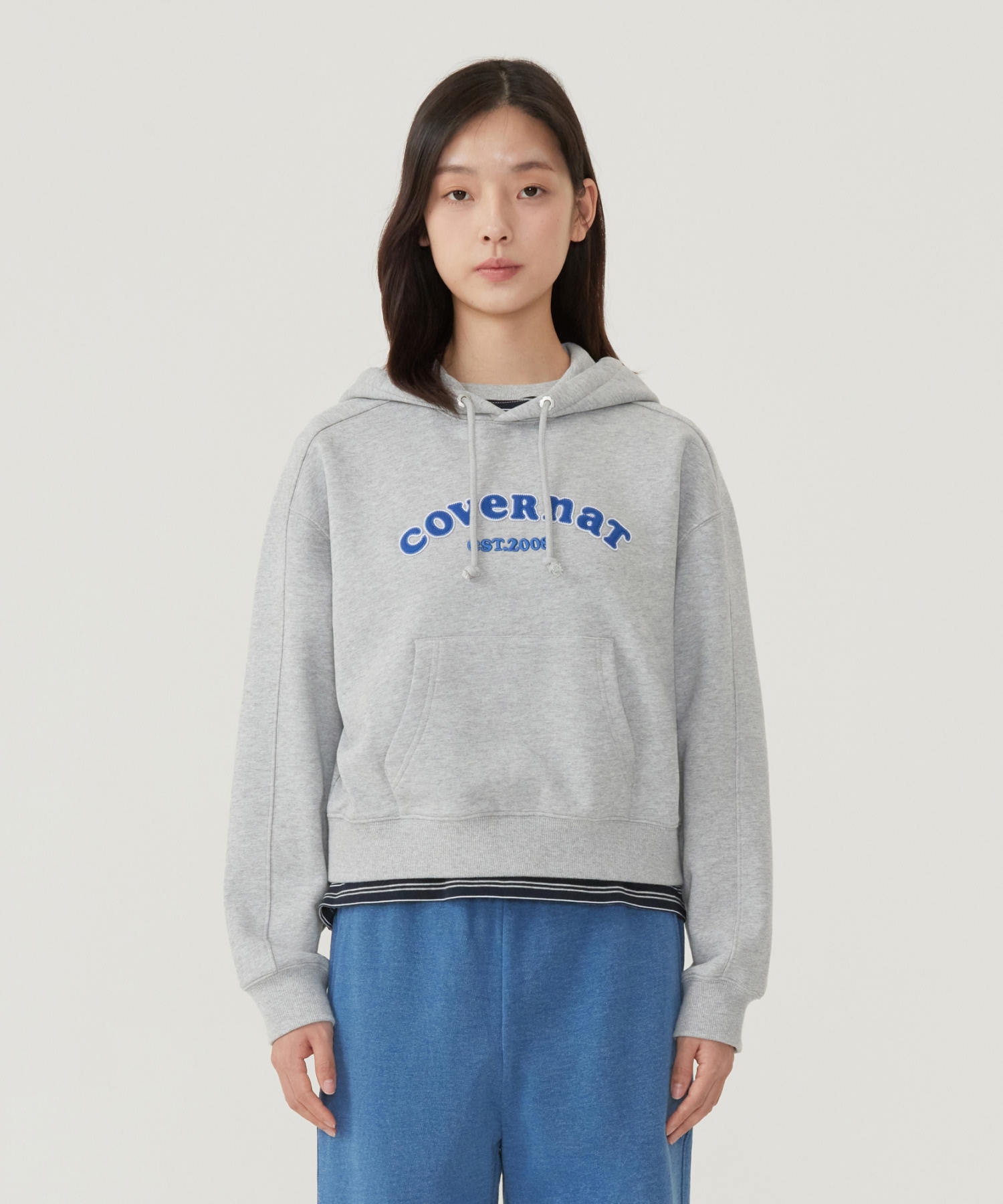 WOMAN COOPER LOGO HOODIE - Melange Gray