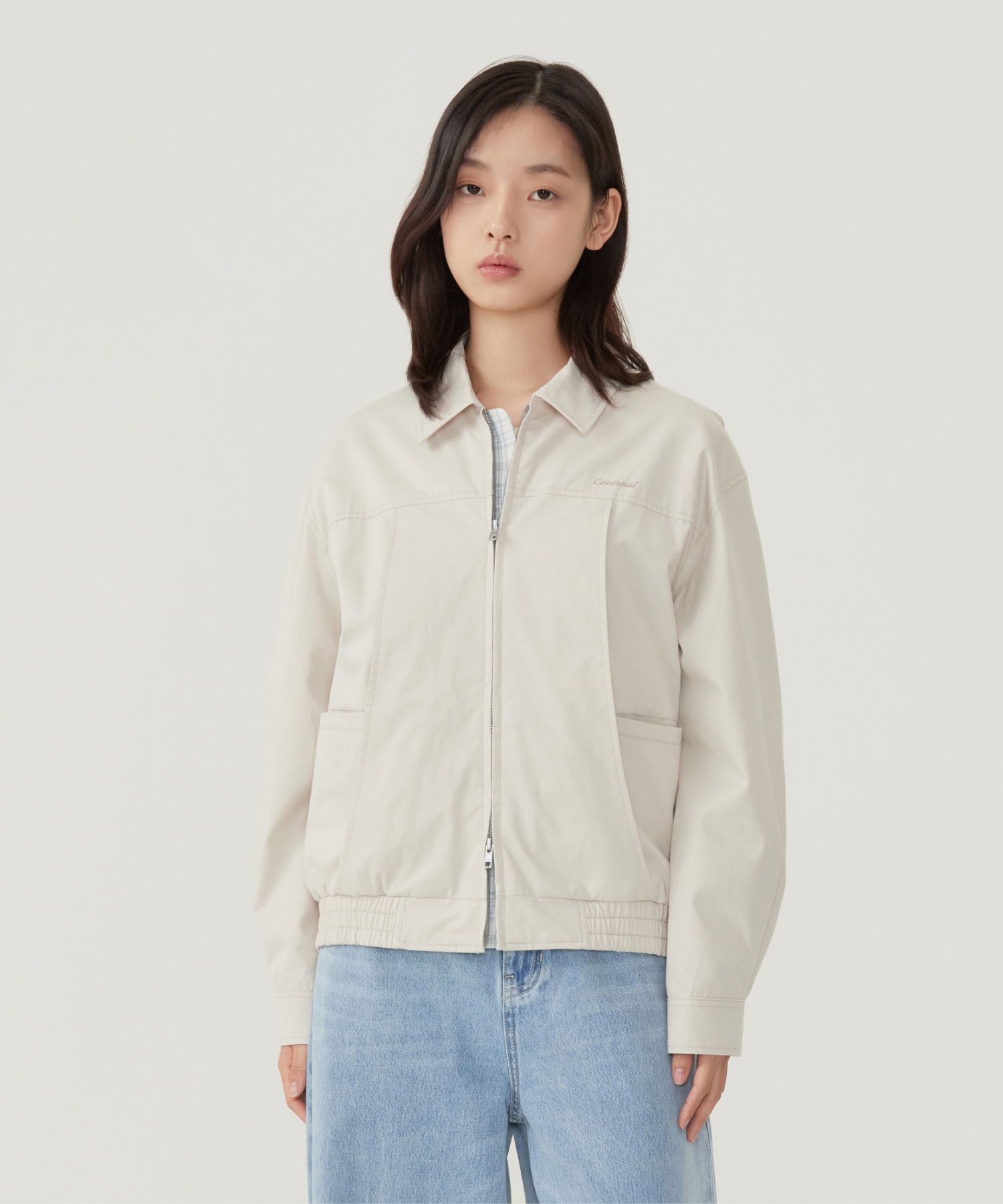 WOMEN HARRINGTON JACKET - Light Beige