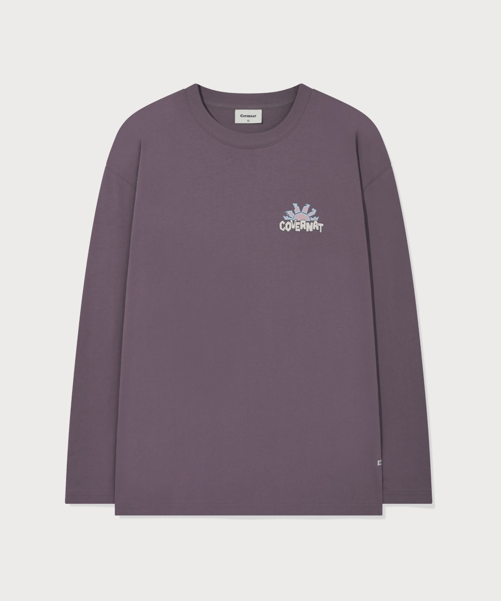 RISING SUN GRAPHIC LONG SLEEVE - Purple