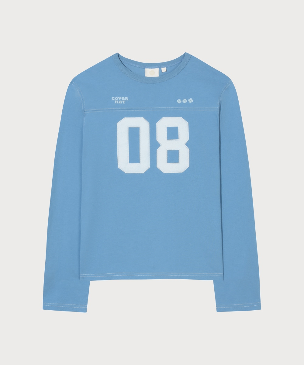 WOMAN NUMBER LOGO LONG-SLEEVE - Blue