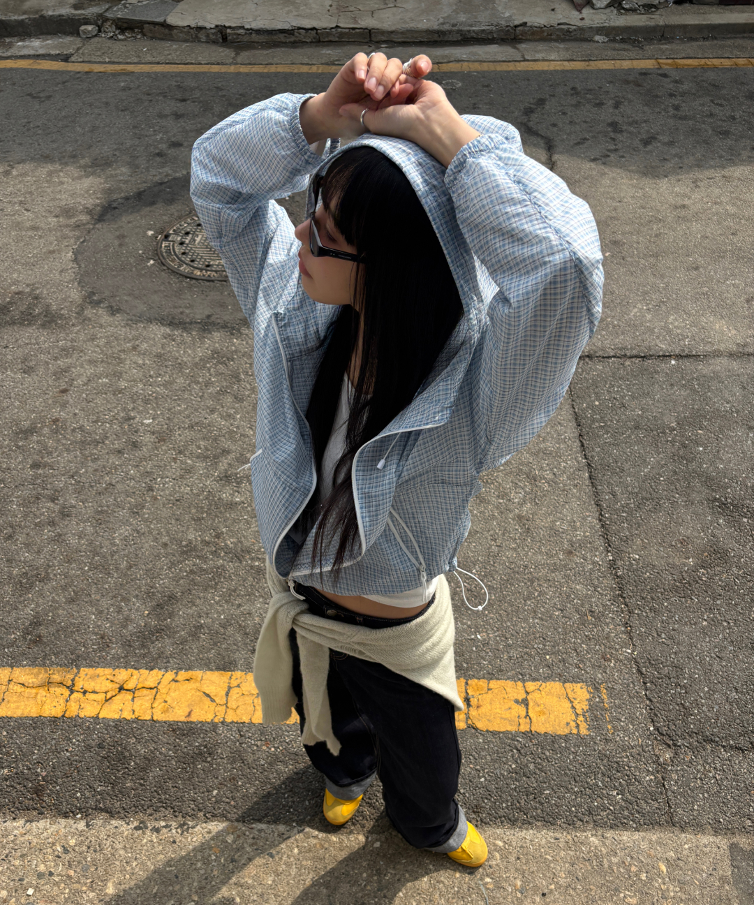 WOMEN PACKABLE LIGHTWEIGHT WINDBREAKER JACKET - Sky Blue