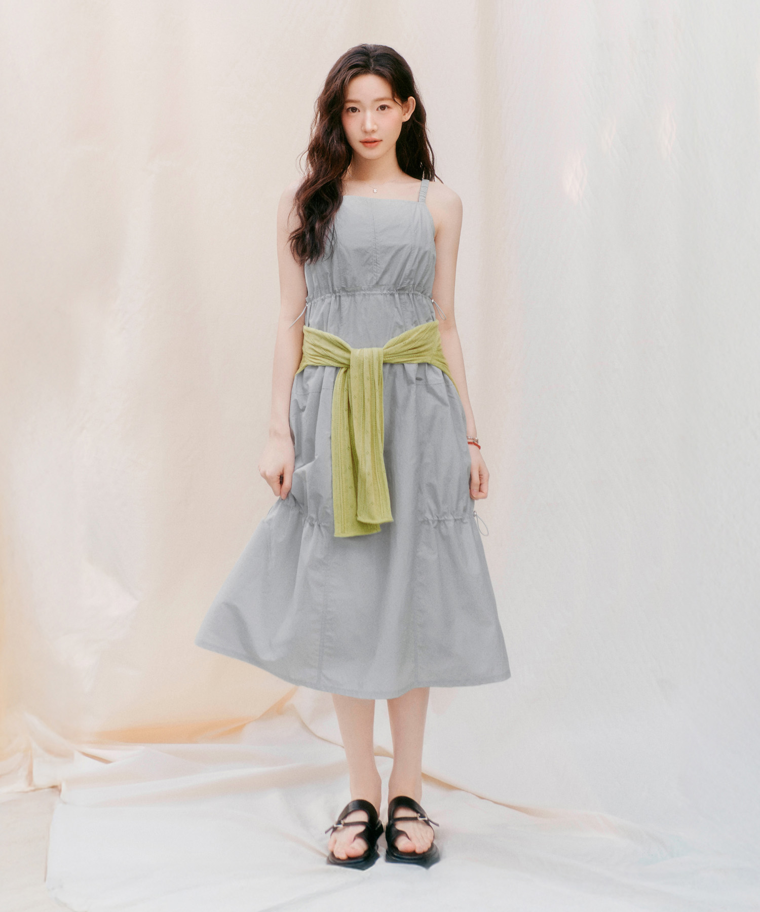 Denim Collection】ボレロセットサイドカットロングワンピ