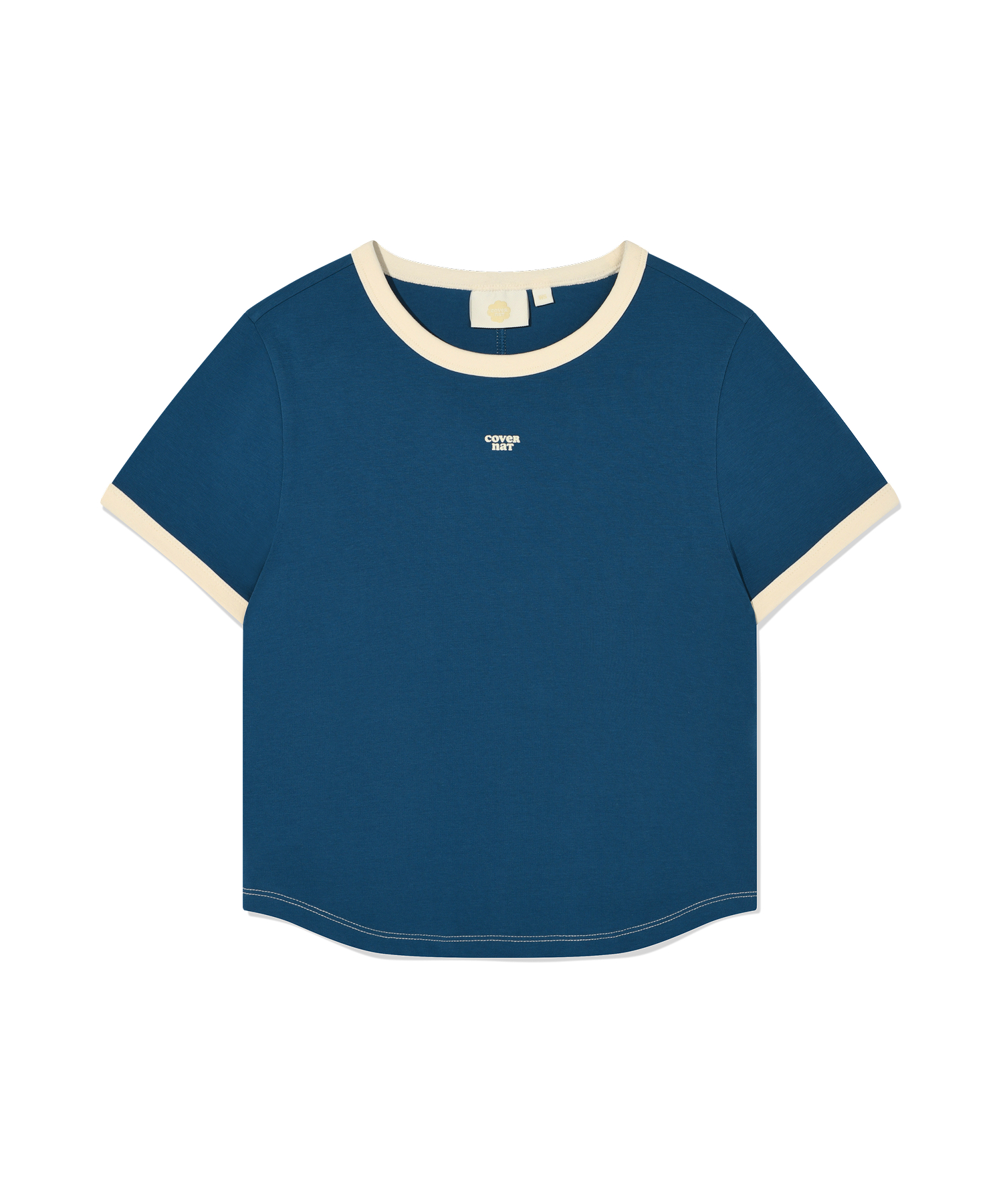 WOMEN BABY FIT RINGER T-SHIRT - Dark Blue