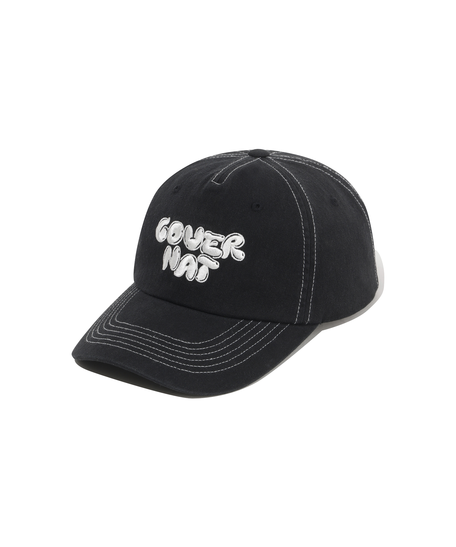 GRAPHIC LOGO TRUCKER BALL CAP - Black