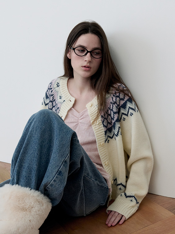 カーディガン Cowichan knit kapital-hand-knit-cardigan-std