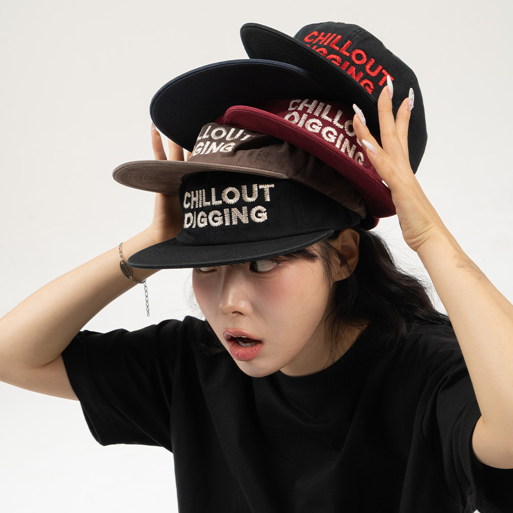 CHILLOUT DIGGING 6PANEL FLAT VISOR CAP - 7color