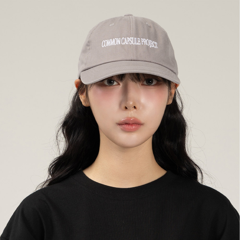 SIGNATURE WASHED COTTON BALL CAP (GRAY)