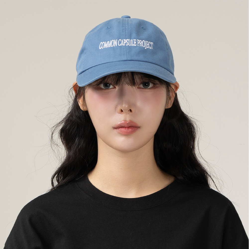 SIGNATURE WASHED COTTON BALL CAP (NAVY BLUE)