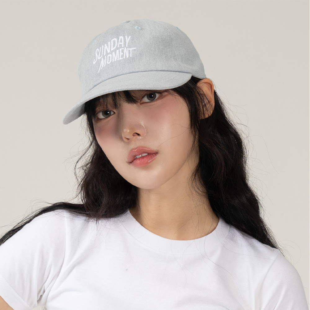 SUNDAY MOMENT PIGMENT WASHED COTTON BALL CAP (PIGMENT LIGHT GRAY)