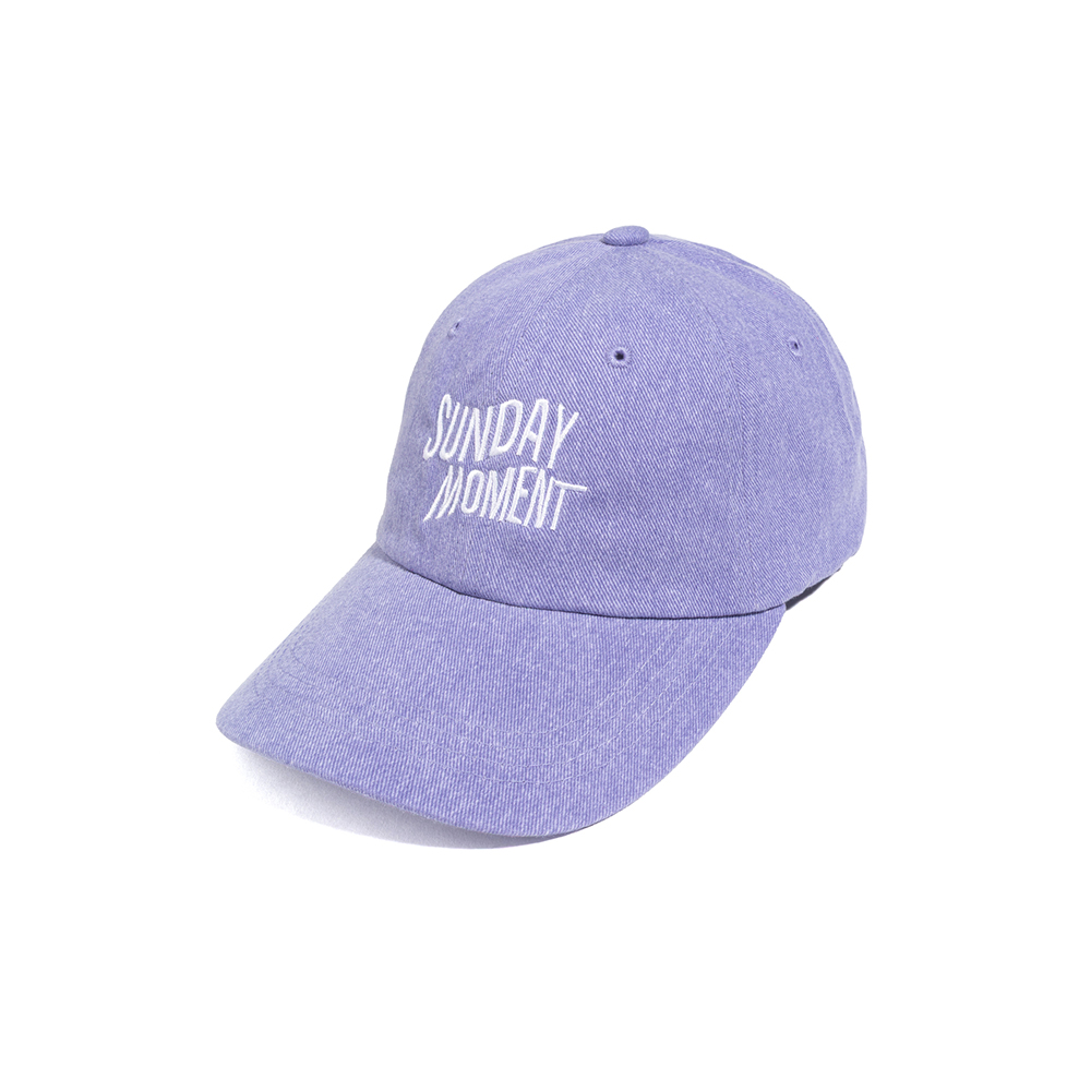 SUNDAY MOMENT PIGMENT WASHED COTTON BALL CAP (PIGMENT LIGHT PURPLE)