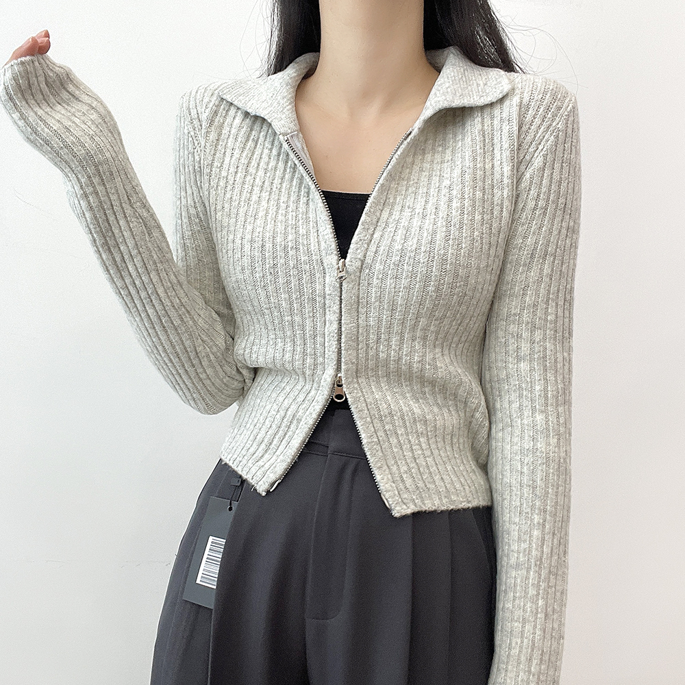 黒と白のパターン ジップアップカーディガン ユースジップアップカーディガン - mahagrid | 60% - アジア