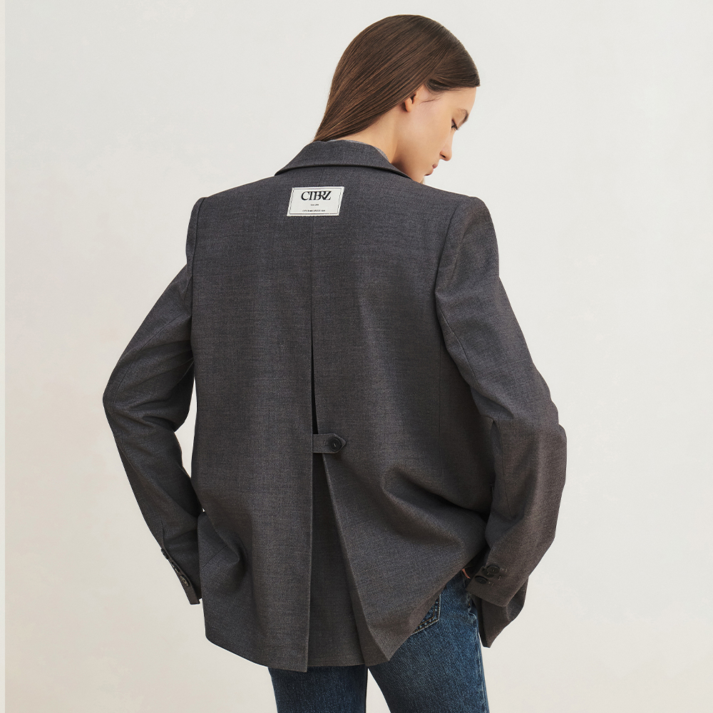 WOOL BACK SLIT BLAZER