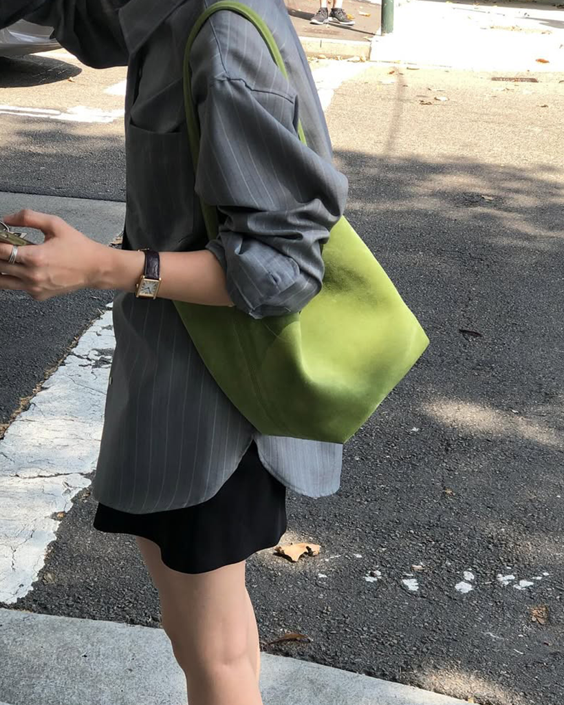 [6th] Capri Suede Bag Small_Olive