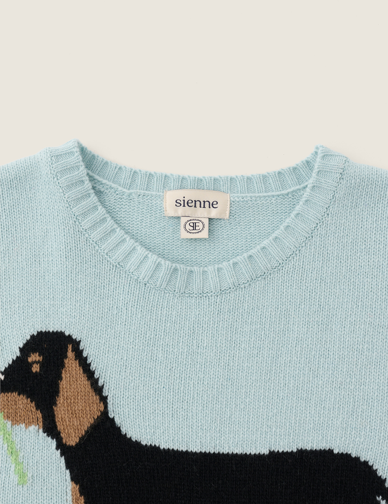 トップス Sienne Yuki Jacquard Knit - Sky Blue トップス Sienne Yuki Jacquard Knit - Sky Blue Yuki Jacquard