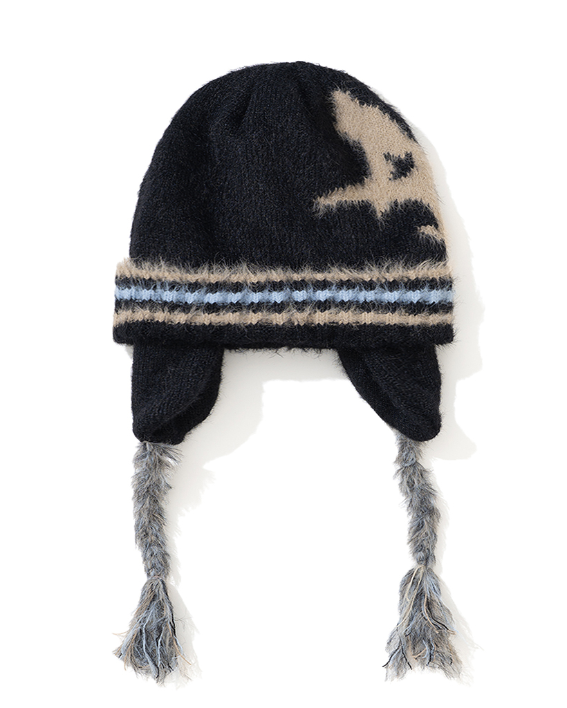Chasm Symbol Fuzzy Beanie - Black