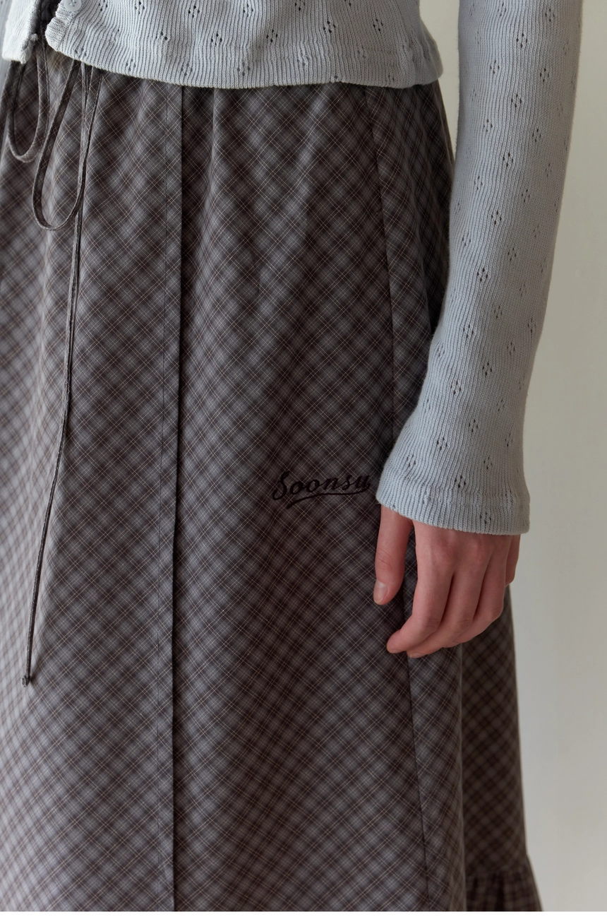 Check Easy Skirt (Brown)3.jpg